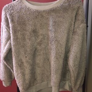 Small fuzzy sweater, light olive green, Rickis